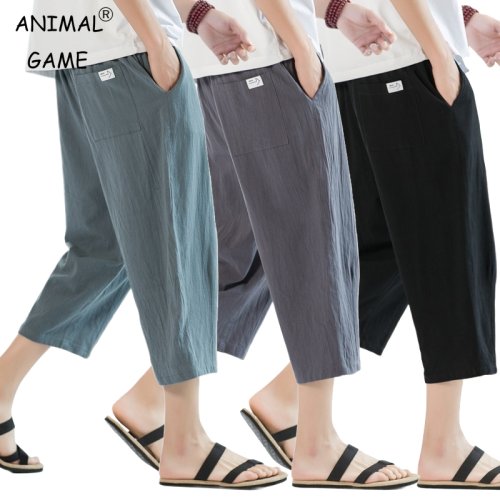 Imagen de Pantalones Cortos de Algodón para Hombre, Corte Recto y Ligero, Ideales para Gimnasio, Playa y Uso Diario en Verano