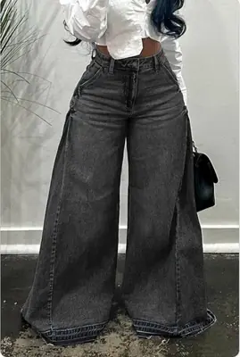 Image de Jeans Évasés Tendance Streetwear Femme