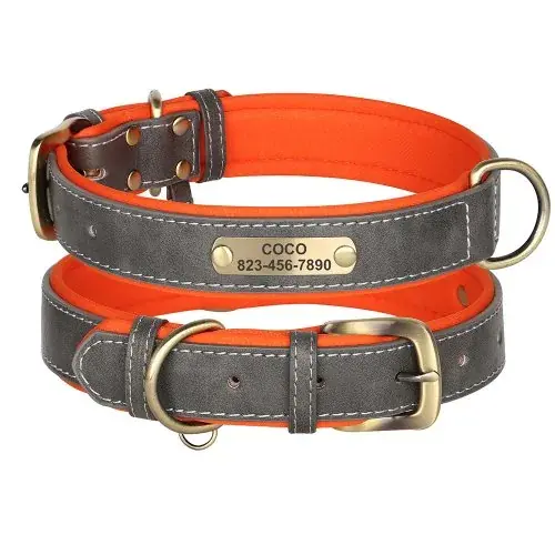 Image de Collier de Chien Personnalisé en Cuir PU