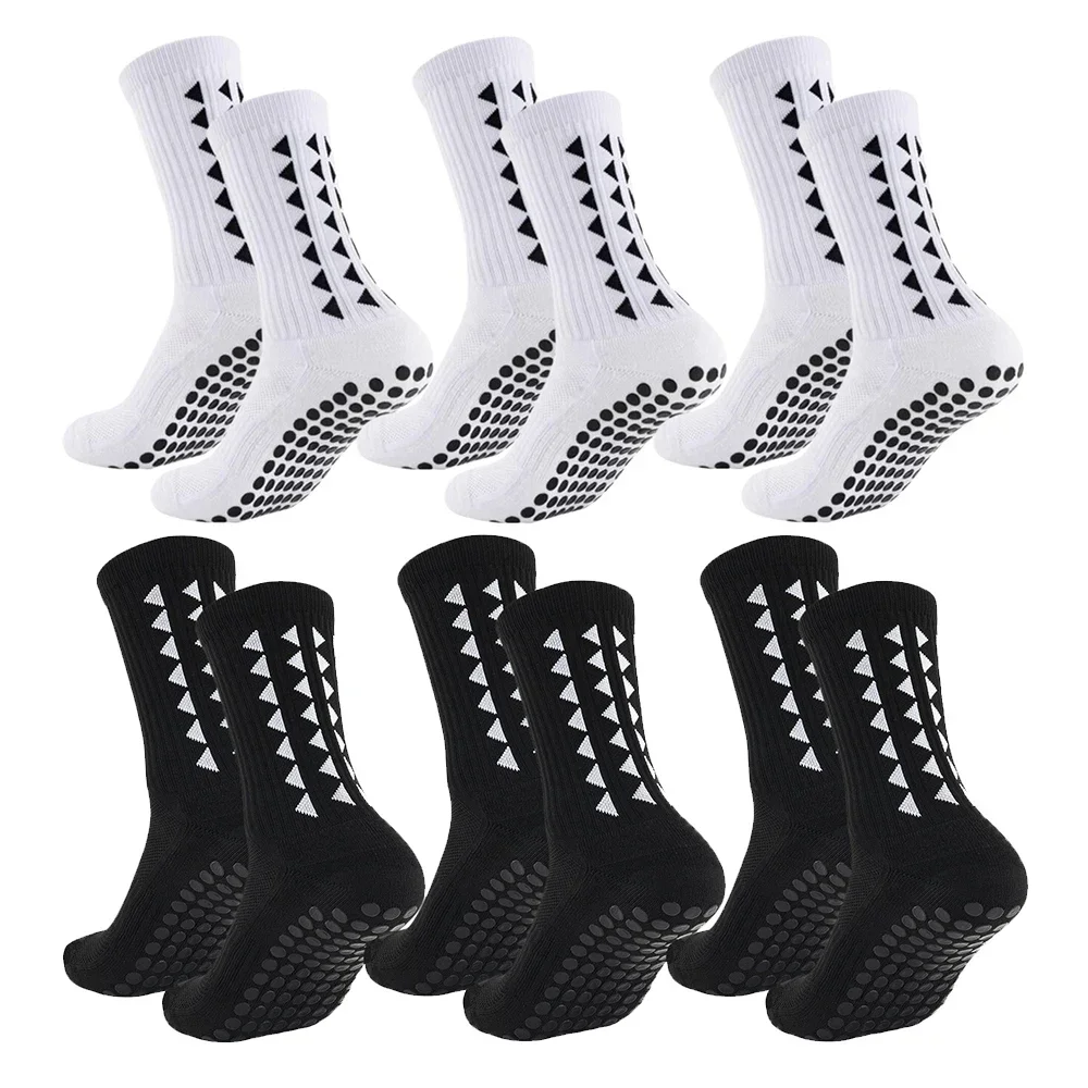 Bild von 6 Paar Herren- und Damen-Fußball-Grip-Socken mit Handtuchboden, Sportsocken, Rugby, Fußball, Radfahren, Laufen, Übung, sportliche Socken