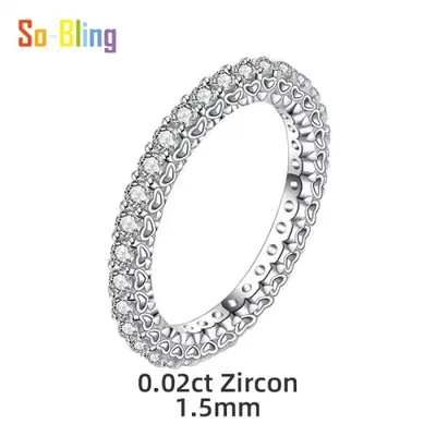 Image de Bague Élégante en Argent Sterling S925 avec Zircone Cubique