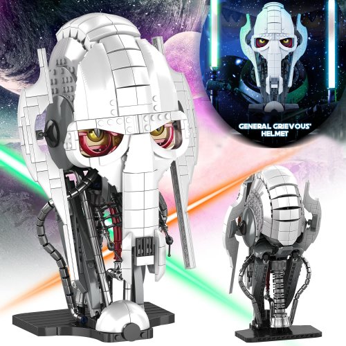 Imagen de Casco de General Grievous MOC 788 Uds - Modelo de Construcción con Bloques para Niños y Adultos, Colección de Juguetes de Ensamblaje Ideal como Regalo