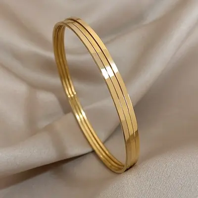 Image de Bracelet Or 18K - Set de 3 Pièces Minimaliste
