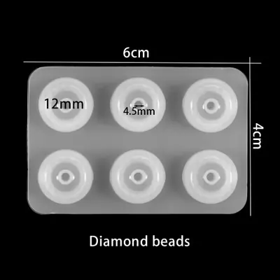 Image de Moule Silicone Perle Plate Résine Époxy - Grand Trou