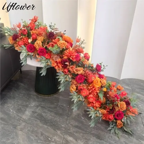 Image de Décoration Florale Blanc & Rose - 2m pour Mariage & Fêtes