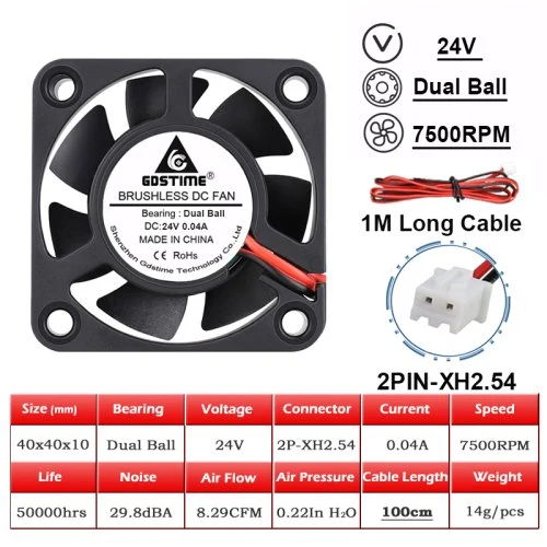 24V 2 cuscinetti 2PIN-100CM