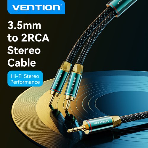 Imagen de Cable RCA a 3.5mm Trenzado - Audio Hi-Fi para DJ, TV y Coche