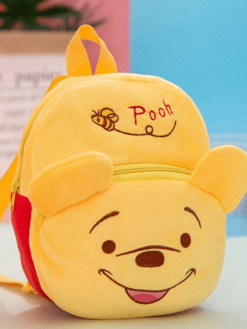 Afbeelding van Leuke Disney Cartoon Schooltas met Stitch, Mickey Mouse en Winnie de Poeh - Pluche Rugzak voor Kinderen