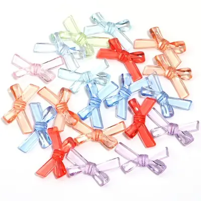Image de Perles Acryliques à Nœud 34x20mm - Lot de 20 Pièces