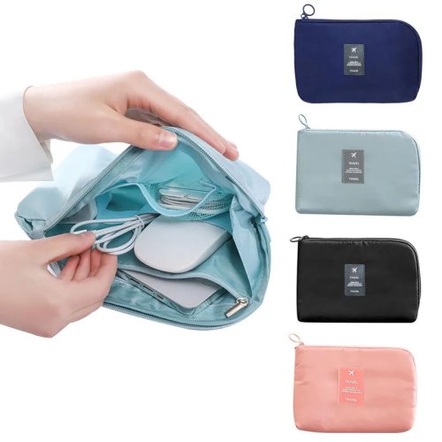 Immagine di Borse portaoggetti Organizzatore elettronico Dispositivi digitali mobili Linea USB Cavo dati Custodia portaoggetti Borsa organizer per cavi da viaggio portatile
