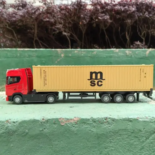 Image de Camion de Transport Jouet à Échelle 1:50 avec Lumière et Son