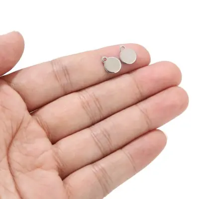 Image de Charms personnalisés pour colliers - 100 pièces en acier inoxydable