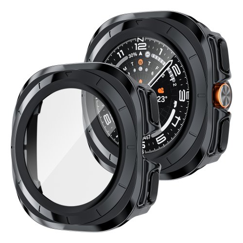 Image of Case for Samsung Galaxy Watch Ultra 47mm accessories Tempered Glass Screen Protector Hard PC Bumper Galaxy Watch 7 8 ultra Cover