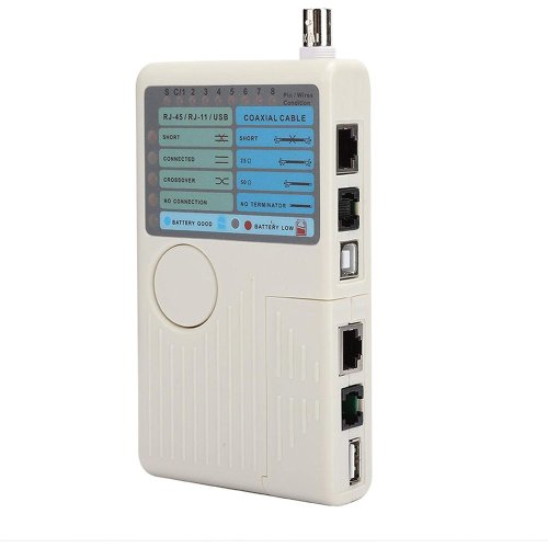 Afbeelding van Professionele Multifunctionele 4-in-1 Netwerkkabeltester voor RJ45, RJ11, USB, BNC en LAN-kabels – CAT5, CAT6 Draadtestapparaat met Accurate Diagnosefunctie