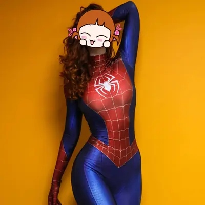 Image de Combinaison Zentai Super Héroïne Araignée pour Femme - Cosplay Halloween