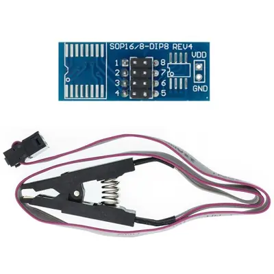 Image de Programmeur USB CH341 pour EEPROM 24/25/93cxx avec clip SOIC8