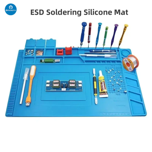 Tapis de Soudure Antistatique en Silicone - Protection ESD & Résistant à la Chaleur