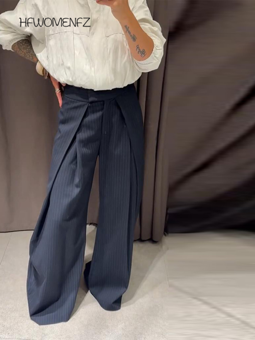 Imagen de Blazer Informal a Rayas con Cordones para Mujer, Modelo Holgado de Manga Larga con Solapa, Ideal para Oficina y Noches de Verano y Otoño 2025