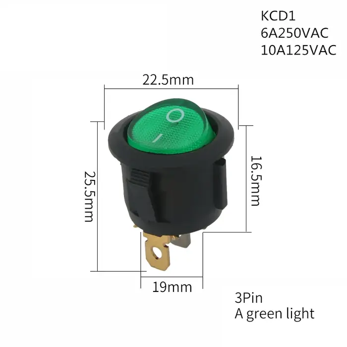 3Pin vert clair