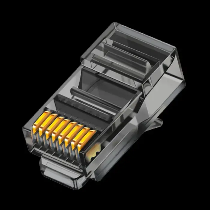 Image de Connecteurs RJ45 Cat6 - 50 Pièces Colorés Faciles à Sertir