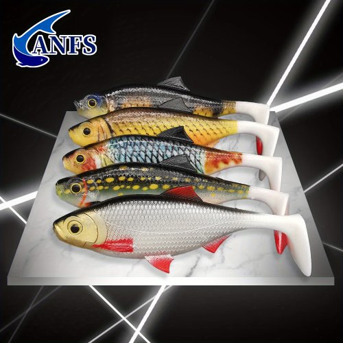 Image of Natural Soft Fishing Lure Kit – 2-Pack 3D Realistic 14cm Artificial Shad Bait for Pike, Perch, Zander & Catfish