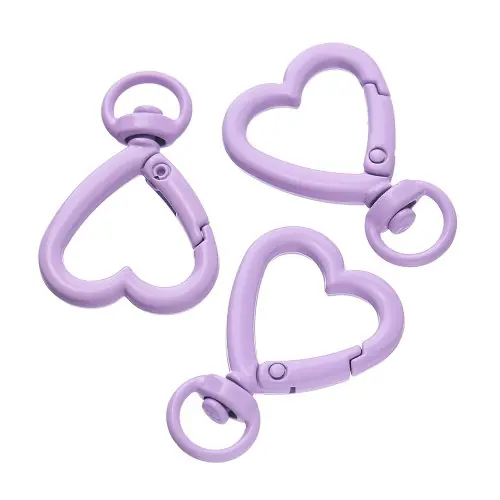 Image de Fermoirs Coeur Colorés 26x39mm - Lot de 5
