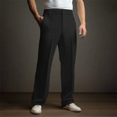 Image de Pantalon Costume Gaufré Homme - Élégant & Confortable