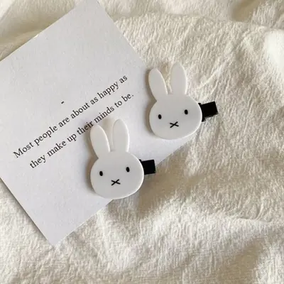 Image de Pince à Cheveux Miffy Kawaii - Accessoire de Mode Princesse Lapin
