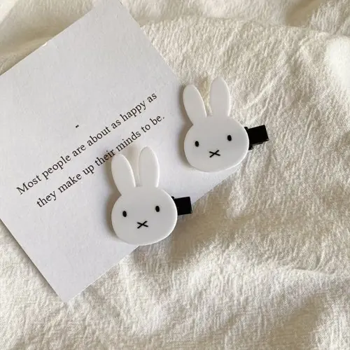Image de Pince à Cheveux Miffy Kawaii - Accessoire de Mode Princesse Lapin