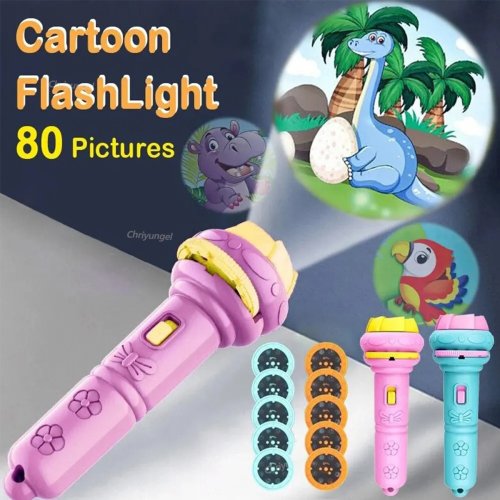 Lampe de Poche Projecteur Dessin Animé pour Enfants