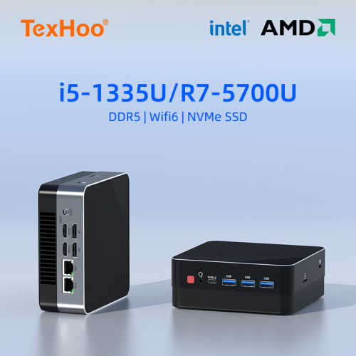 Afbeelding van Compact Mini PC met AMD Ryzen & Intel CPU – Perfect voor Gaming en Kantoor