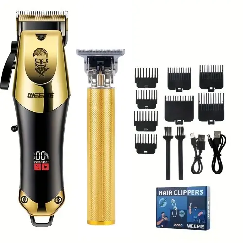 Image de Kit Barbier 3-en-1 Sans Fil - Tondeuse Cheveux & Barbe Rechargeable
