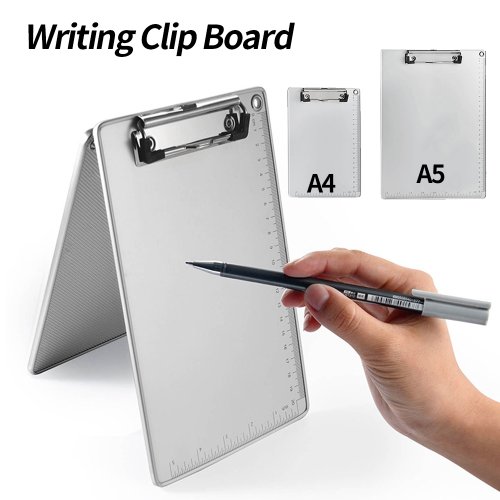 Image of Premium Aluminum Alloy Clipboard with A4/A5 File Holder – Durable Clip Board for Loose Leaf Notebooks, Paper Clamp & Writing Organizer for Office and School Use