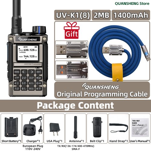 Image de Talkie-Walkie Quansheng UV-K1 Mini - Longue Portée & Sans Fil