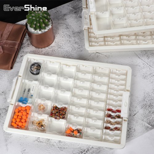 Image of Evershine Diamond Painting Storage Box with Drill Containers – Complete Embroidery Tool Kit for Mosaic Art & Craft Projects