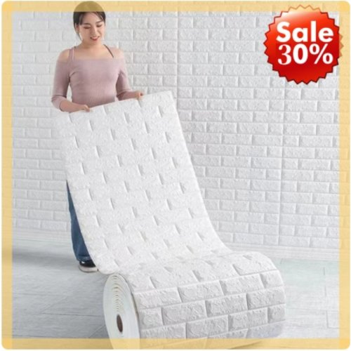 Afbeelding van 3D Zacht Schuim Baksteen Behang Sticker Roll DIY Zelfklevend Woonkamer Thuis Keuken Badkamer Decoratief Behang