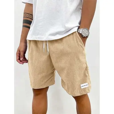 Shorts Hommes Velours Côtelé - Décontracté & Sportif