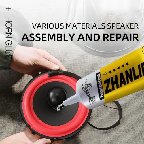 Afbeelding van Zhanlida 15 ml 50 ml 80 ml Zwart/transparant Luidspreker Reparatie Lijm Schuim Side Stofkap Rubberen Rand kegel Wastafel Sterke Lijm
