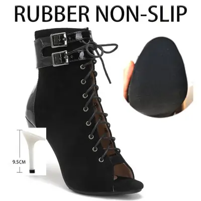 Image de Chaussures de Danse Jazz à Talons Aiguilles - Bout Ouvert & Semelle Glissante