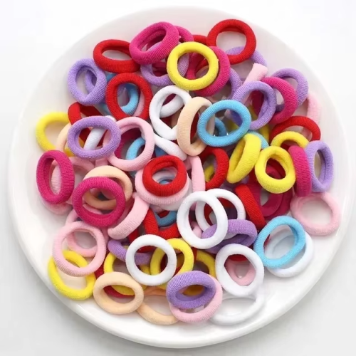 Zdjęcie 200/1000 szt. Gumki do włosów dla dziewczynek, kolorowe nylonowe scrunchie, gumki recepturki, elasty...