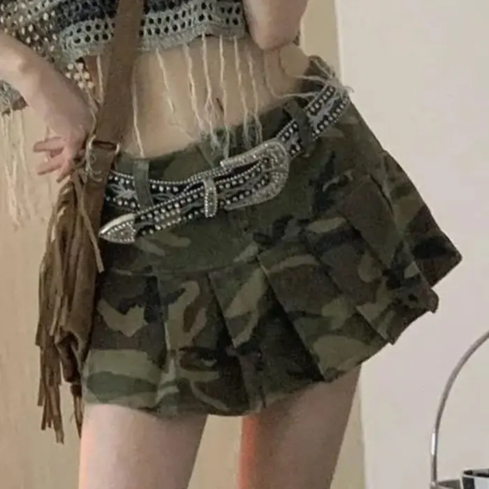 Image de Jupe Plissée Vintage Femme - Style Américain Chic