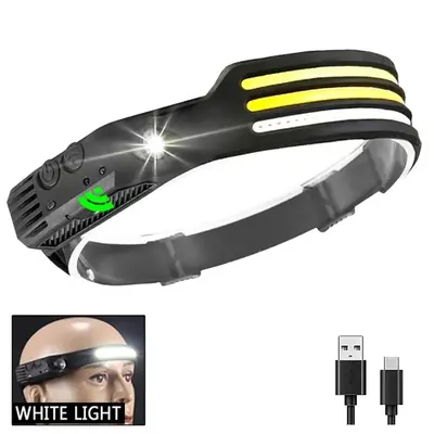 Image de Lampe Frontale LED Rechargeable avec Capteur de Mouvement