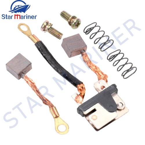 Image of 63P 82181 Carbon Brush Set for Yamaha Outboard Motor 2T and 4T 115HP 150HP Trim Tilt Motor, Includes 62X 4386K Brush and 63P 43892