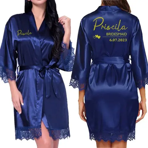 Blau Kleid hinten Name