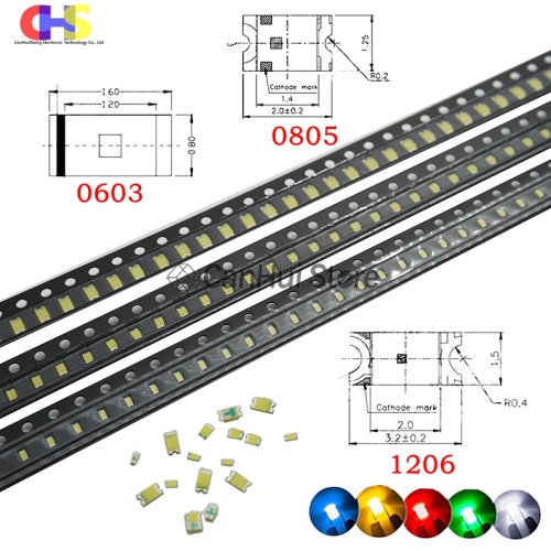 Imagen de LED SMD 0402-1206 en 6 Colores - Alta Calidad