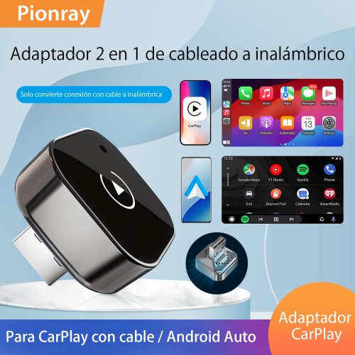 Adaptateur CarPlay & Android Auto Sans Fil USB-C