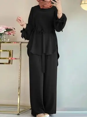 Image de Tenue Musulmane Élégante 2 Pièces - Jalabiya Moderne