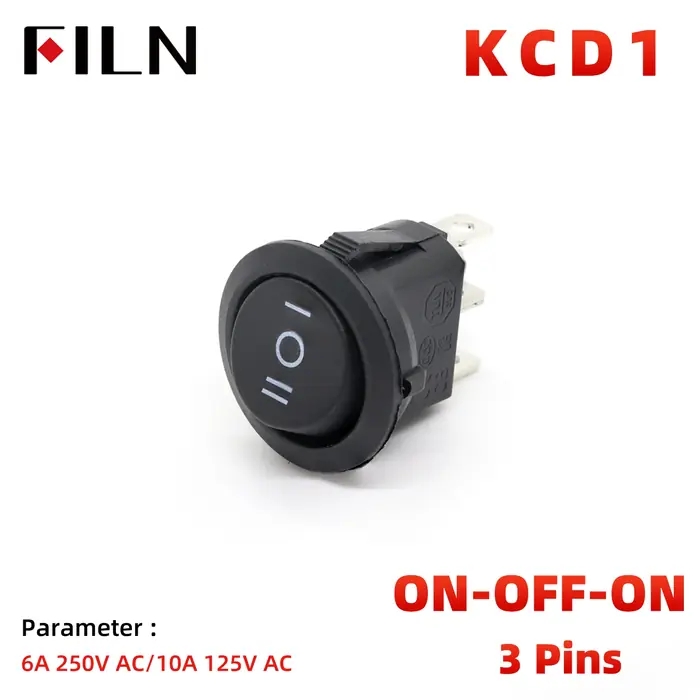 Image de Mini Interrupteur à Bascule 10A - Marche/Arrêt 21x15mm