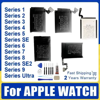 Image de Batterie pour Apple Watch S1-S8 - Remplacement Rapide & Fiable