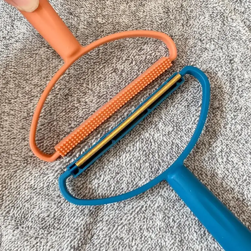 Imagen de Depilador Manual Portátil de Doble Cara con Bola Depilatoria y Felpa Tejida para Ropa, Alfombra y Abrigo de Lana - Herramienta Efectiva para Eliminar Pelusas y Pelusa